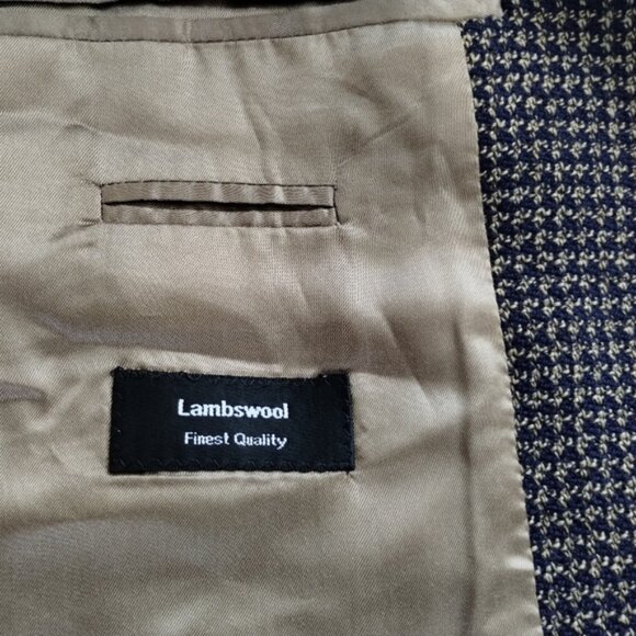 HUGO BOSS Blazer Mens Size 40L Black Brown Einstein Wool Sport Coat Houndstooth - Picture 5 of 11